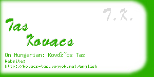 tas kovacs business card